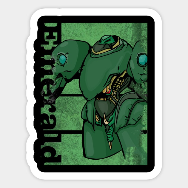 Emerald Sticker by Beanzomatic